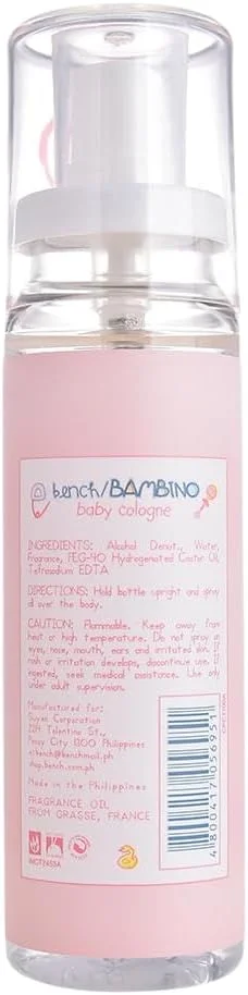 ادکلن کودک بنچ بامبینو - رایحه ای دوست داشتنی - با رایحه پودر بچه و نت های ملایم گل - طراوت بخش کودکان در تمام طول روز - ماندگاری طولانی - 100 میلی لیتر