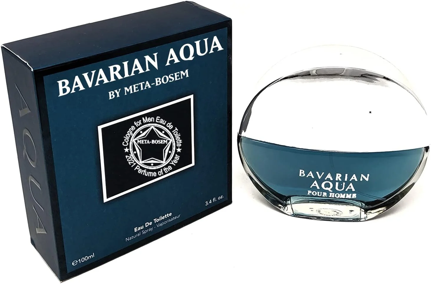 ادکلن مردانه META-BOSEM BAVARIAN AQUA، اسپری ادو تویلت، رایحه مردانه، مناسب برای انواع پوست، بطری کلاسیک، 100 میلی لیتر