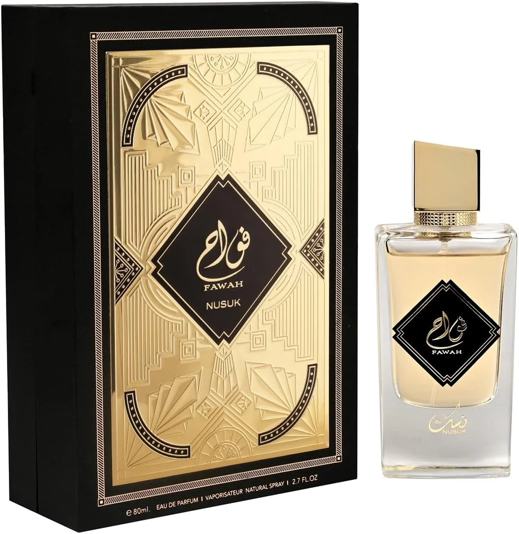 ادکلن مردانه نسوک فوائح ۱۰۰ میلی لیتر | رایحه اولیه لیمو ترش تازه، اسطوخودوس و سیب | رایحه میانی نعناع هندی دودی | رایحه پایه وتیور، وانیل و اسطوخودوس | ماندگاری بالا