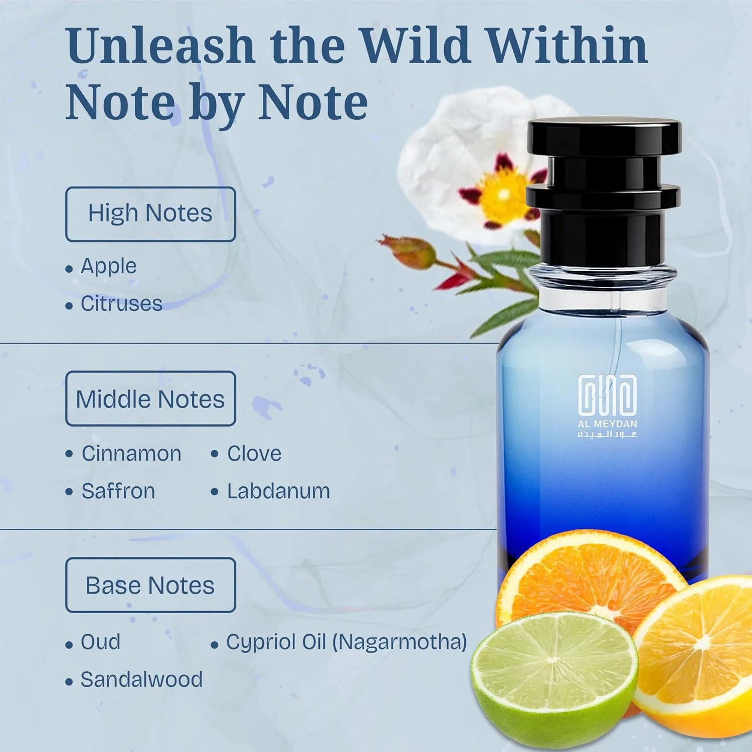 عطر روغنی مردانه – رایحه ای از Bootled Owdd – عطر روغنی چوبی ادویه ای با سیب، دارچین و عود – رایحه مردانه ماندگار و بدون الکل (200 میلی لیتر)