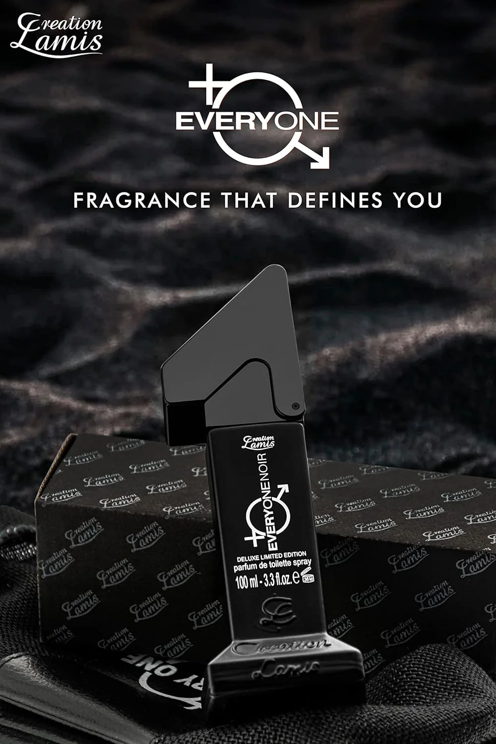 ادکلن مردانه Creation Lamis Everyone Noir Perfum de Toilette، رایحه گلی، شفاف، مشک و چوبی، ماندگاری طولانی، عطر بدن مردانه - 100 میلی لیتر