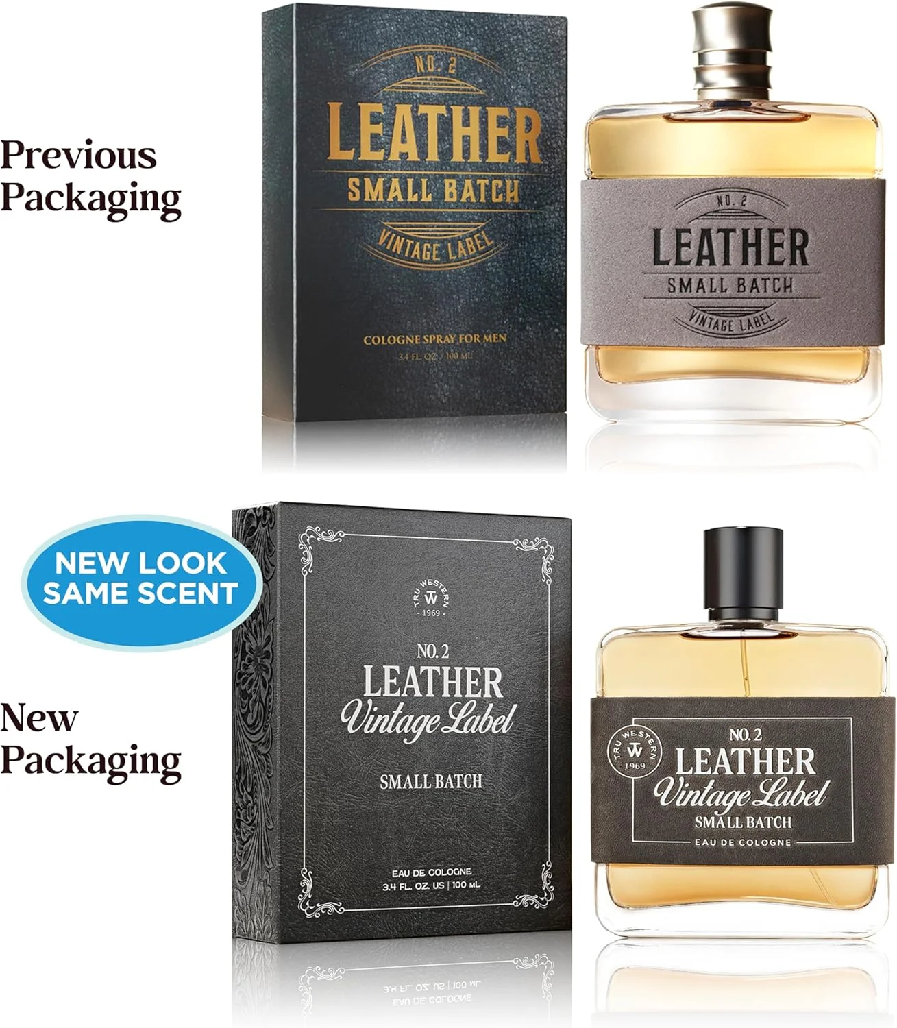 ادکلن مردانه Tru Fragrance Beauty & Leather No. 2 Small Batch by Western، رایحه ای جسورانه و مردانه با نت های چوبی - 100 میلی لیتر