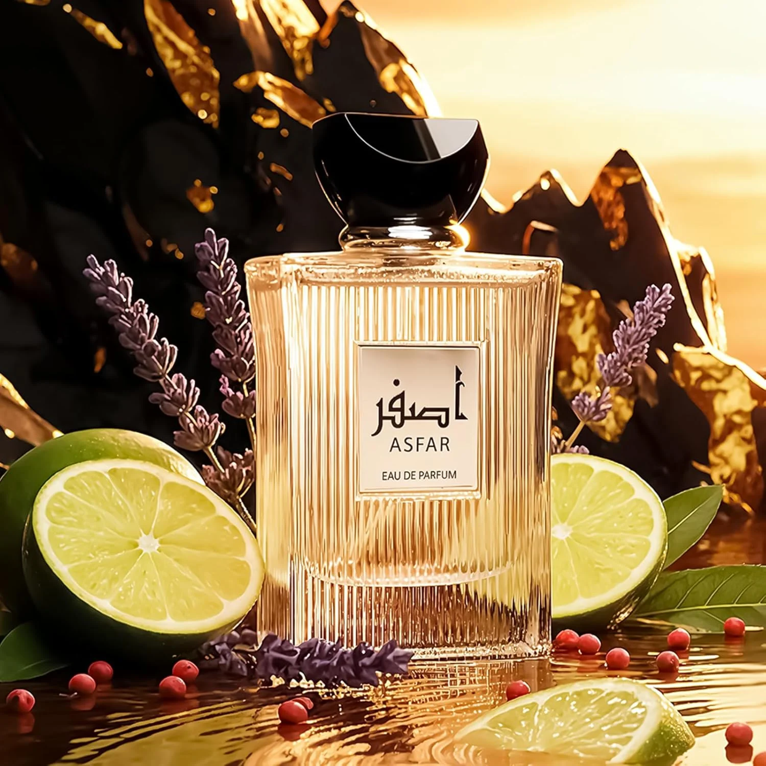 عطر اصفر از برند الآراف، ۱۰۰ میلی لیتر - رایحه آروماتیک فوژه با ترنج کالابریایی، فلفل سیچوان و نعناع هندی - رایحه ای جسورانه و مردانه برای آقایان