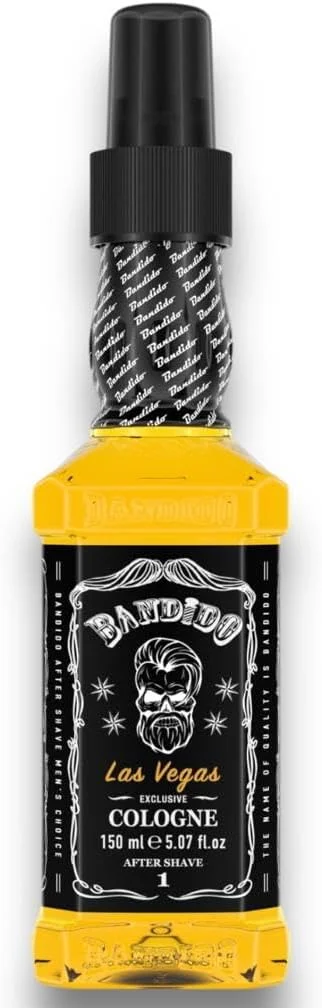 ادکلن مردانه بعد از اصلاح Bandido، آب معطر مردانه، آب اصلاح، طراوت بخش، خنک کننده، رایحه ماندگار، جلوگیری از سوزش اصلاح و مراقبت بعد از اصلاح (Las Vegas 150 میلی لیتر)