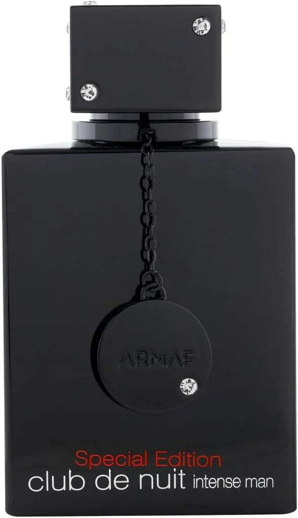 ادکلن مردانه آرماف کلاب د نایت اینتنس مردانه نسخه ویژه روز ملی امارات متحده عربی 105 میلی لیتر مشکی، عطر مردانه، رایحه چوبی تند برای او، رایحه ماندگار