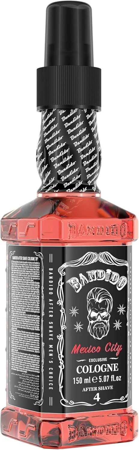 ادکلن مردانه بعد از اصلاح Bandido، آب معطر مردانه، آب اصلاح، طراوت بخش، خنک کننده، رایحه ماندگار، جلوگیری از سوزش اصلاح و مراقبت بعد از اصلاح (مکزیکو سیتی 150 میلی لیتر)