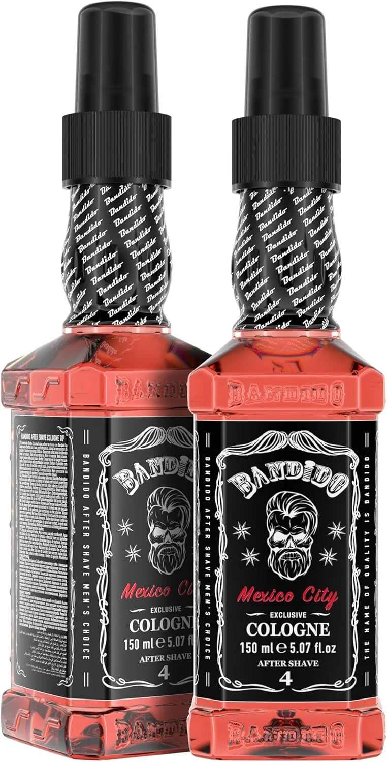 ادکلن مردانه بعد از اصلاح Bandido، آب معطر مردانه، آب اصلاح، طراوت بخش، خنک کننده، رایحه ماندگار، جلوگیری از سوزش اصلاح و مراقبت بعد از اصلاح (مکزیکو سیتی 150 میلی لیتر)