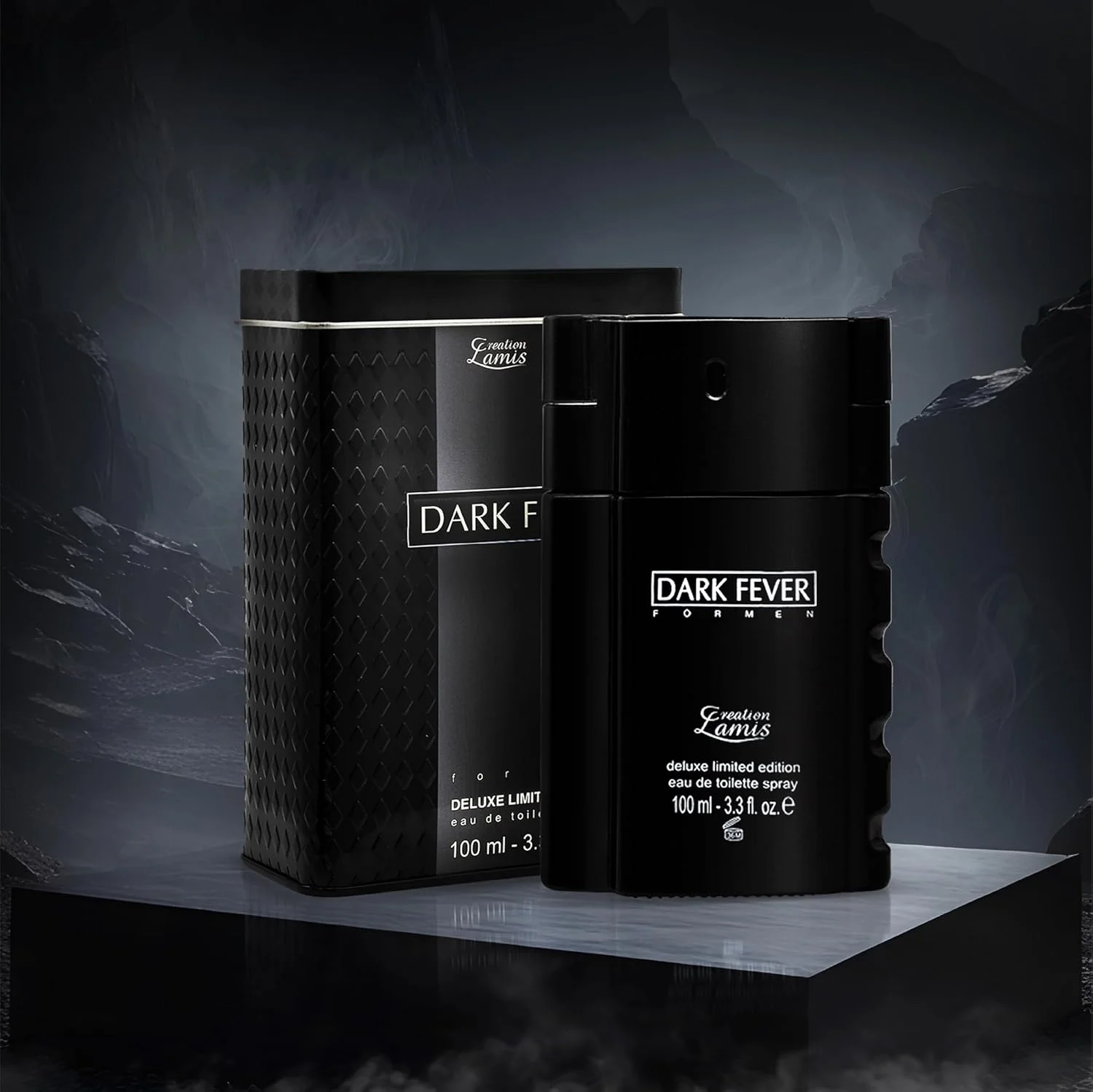 ادکلن مردانه Creation Lamis Dark Fever، رایحه گلی، میوه ای و چوبی ماندگار، عطر بدن مردانه - 100 میلی لیتر