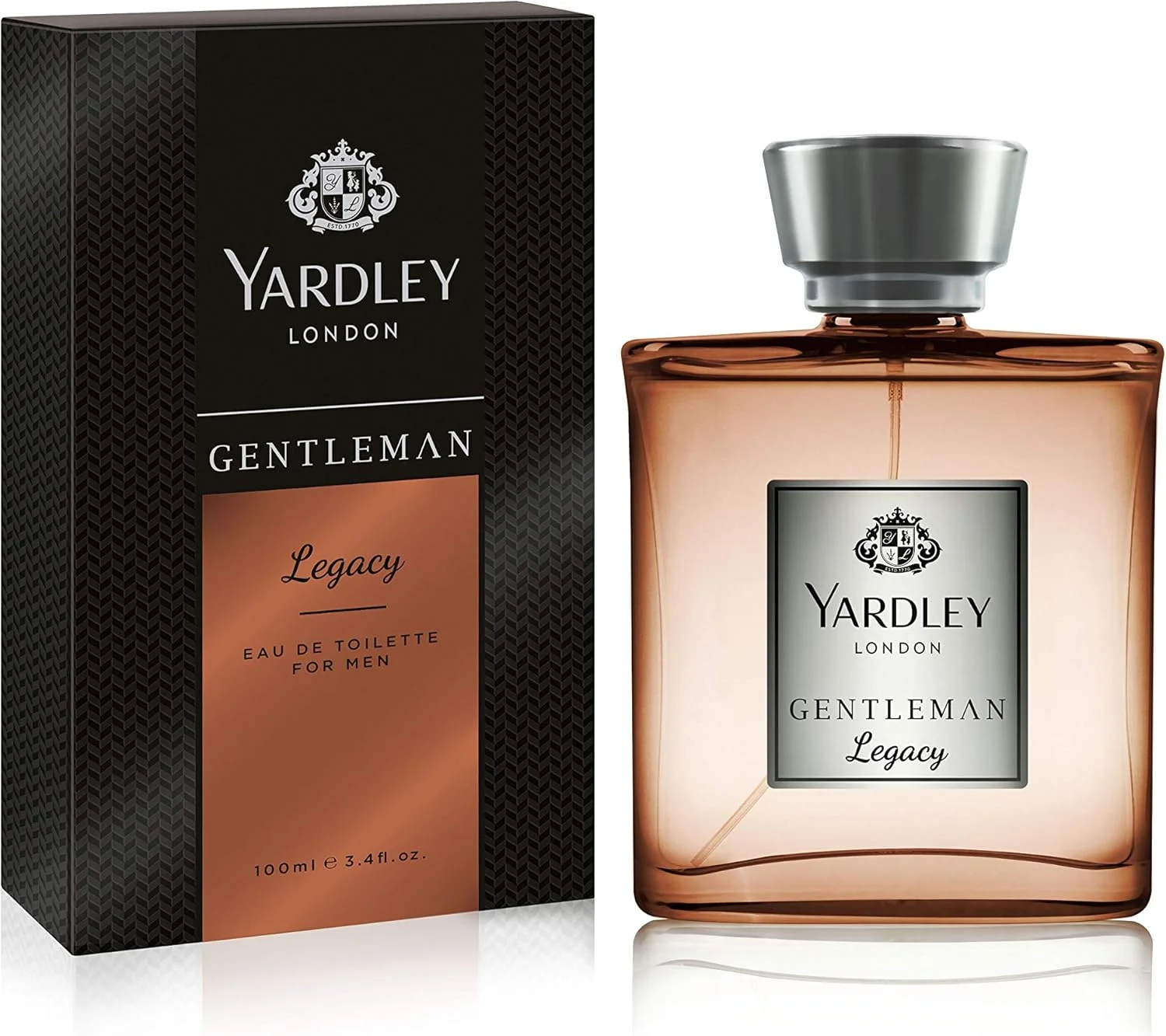 ست هدیه ادو پرفیوم مردانه Yardley London Gentleman Legacy - ادو پرفیوم 100 میلی لیتر + اسپری بدن 150 میلی لیتر با رایحه ای مردانه و جذاب با نت های چوبی شرقی (بسته 2 عددی)