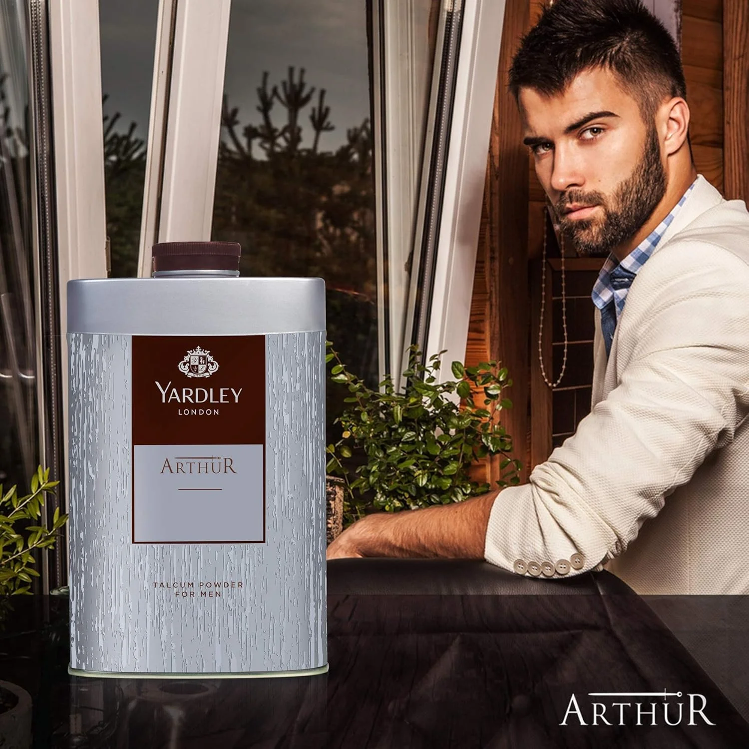 پودر تالک معطر بدن یاردلی آرتور - 250 گرم | طراوت ماندگار، محافظت از بو و رایحه مردانه | برای آقایان