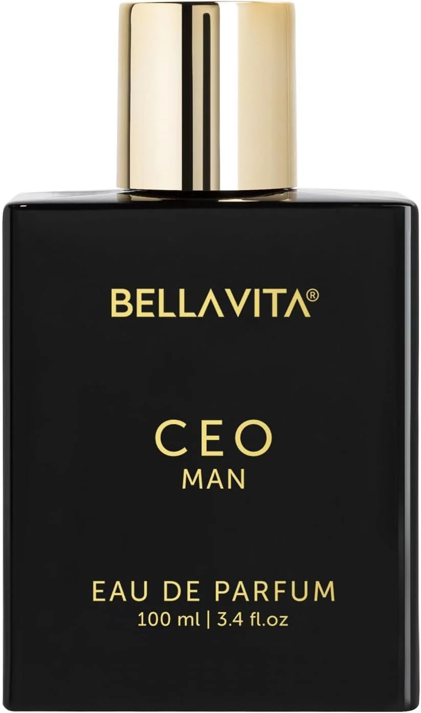 ادکلن مردانه BellaVita Luxury CEO Man | عطر مردانه با رایحه لیمو، اسطوخودوس، دانه تونکا، نارنگی و وتیور | رایحه چوبی ماندگار | عطر مردانه، رایحه تازه برای مردان، هدیه برای مردان، 100 میلی لیتر