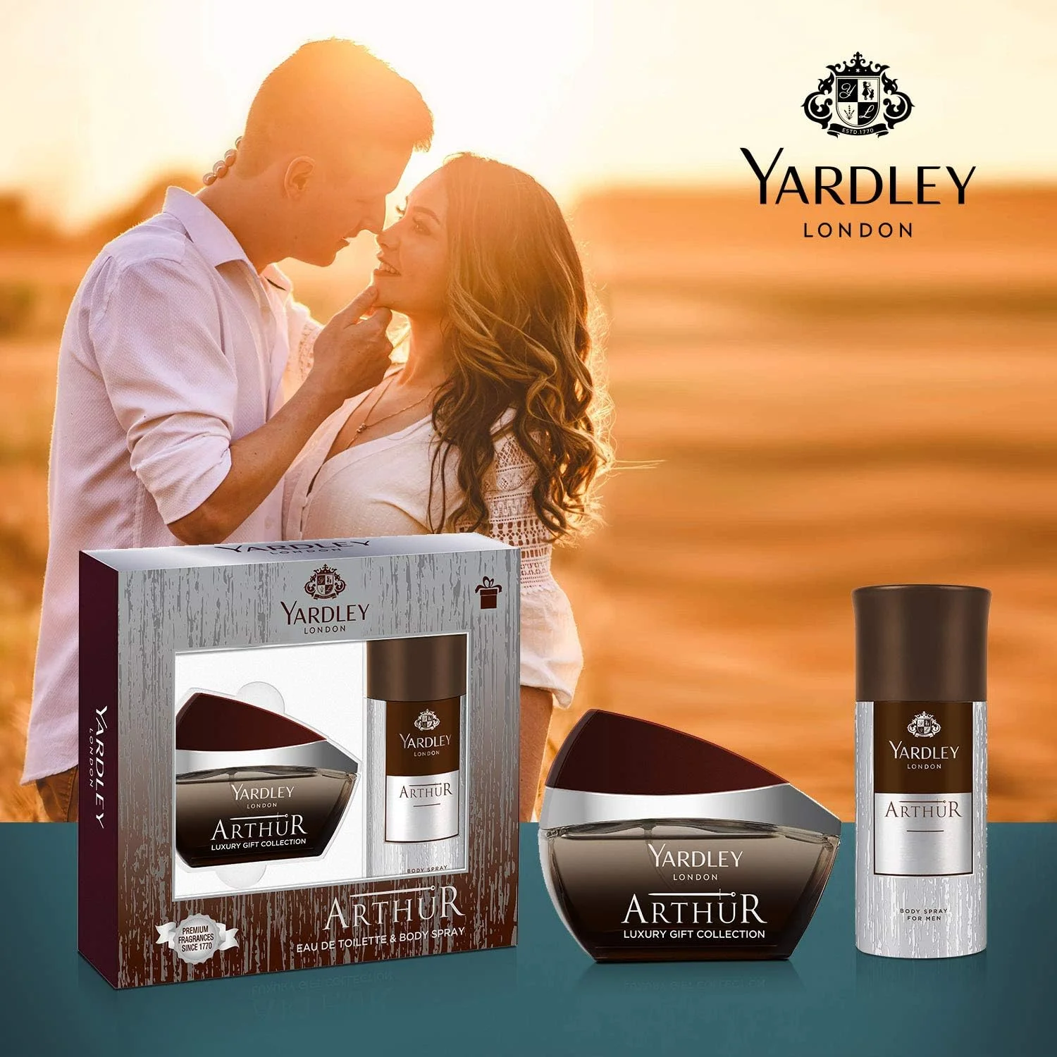 ست هدیه مردانه یاردلی آرتور - ادو تویلت ۱۰۰ میلی لیتر + اسپری بدن ۱۵۰ میلی لیتر | رایحه مردانه ماندگار | کلاسیک، معطر و با طراوت ست هدیه مردانه یاردلی آرتور - ادو تویلت ۱۰۰ میلی لیتر + اسپری بدن ۱۵۰ میلی لیتر | رایحه مردانه ماندگار | کلاسیک، معطر و با طراوت