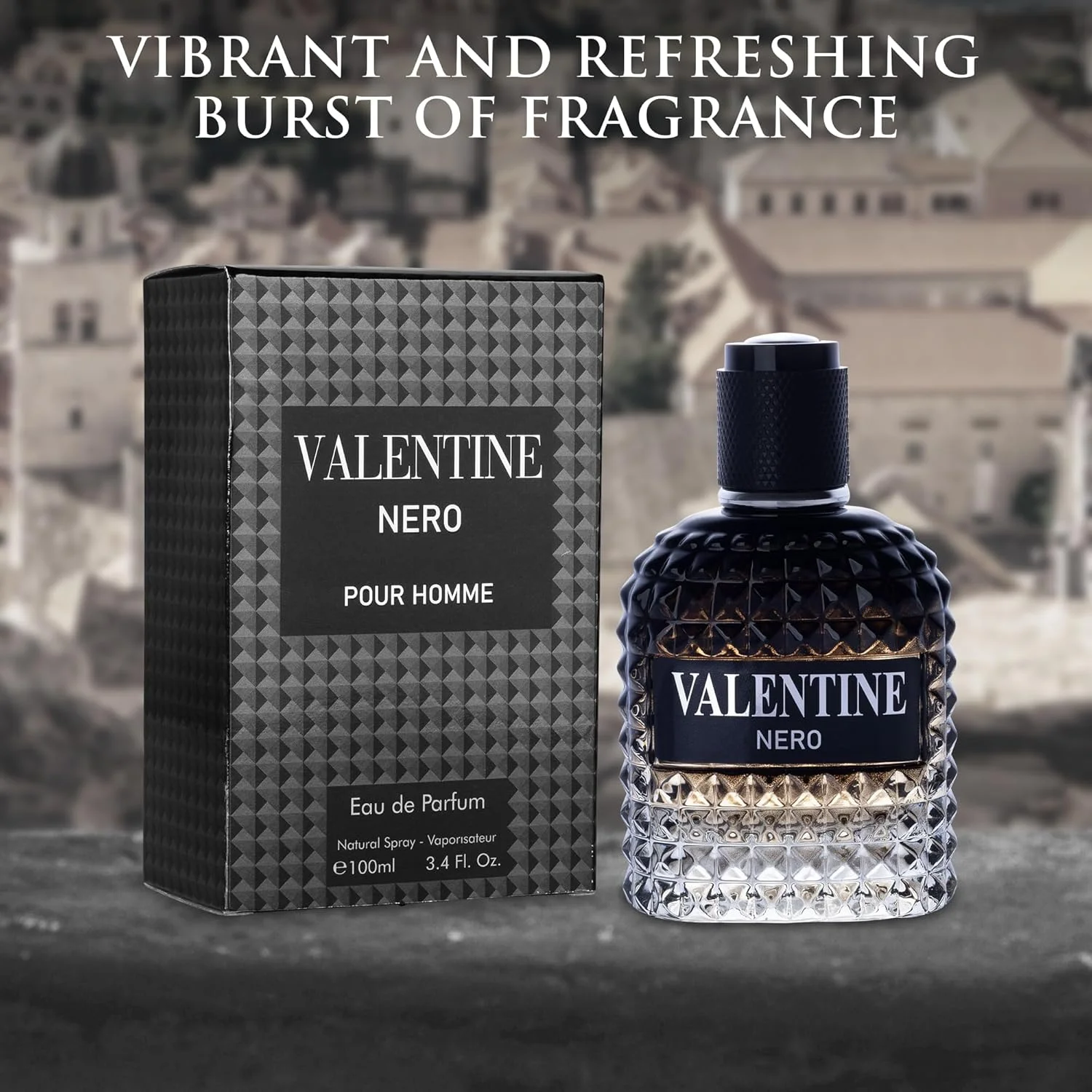ادکلن مردانه URBAN COLLECTION Valentine Nero - رایحه آروماتیک چوبی با نت های گلی و معدنی - رایحه مردانه - 100 میلی لیتر