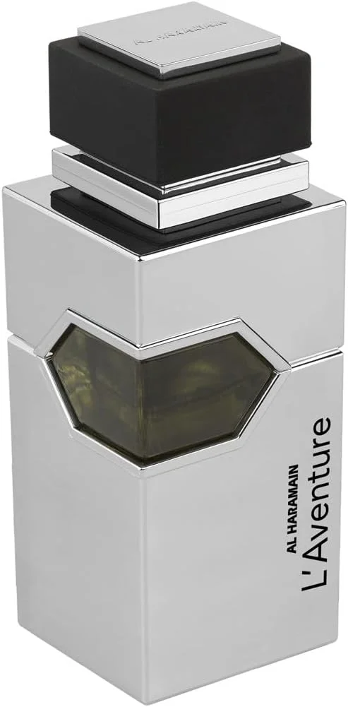 ادکلن مردانه و زنانه الحرمین L’Aventure ادو پرفیوم 200 میلی لیتر | رایحه لوکس و ماندگار مردانه با مرکبات، یاس، عنبر و مشک | رایحه میوه ای شیپر جسورانه