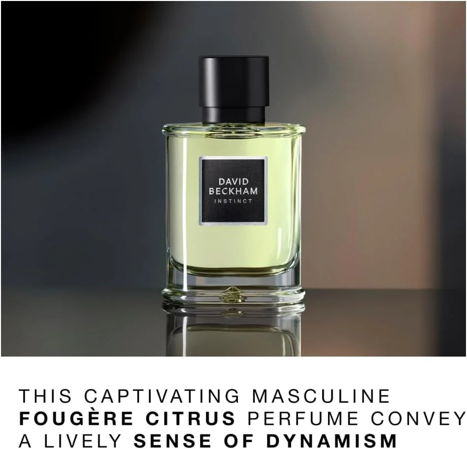 ادو پرفیوم مردانه دیوید بکهام اینستینکت، عطر مرکباتی فوژه، عطری جذاب و پویا از دیوید بکهام، بطری عطر شیک 50 میلی لیتر (1.7 اونس)