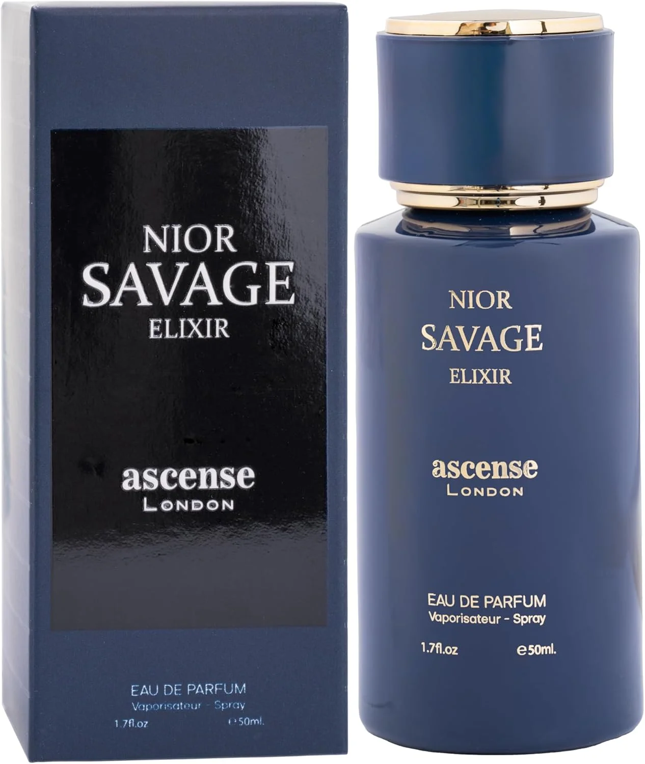 ادکلن مردانه نیور ساوج الکسیر اسنس لندن ۵۰ میلی لیتر | عطری ماندگار با رایحه های گرم، تند و چوبی | بهترین عطرها برای مردان