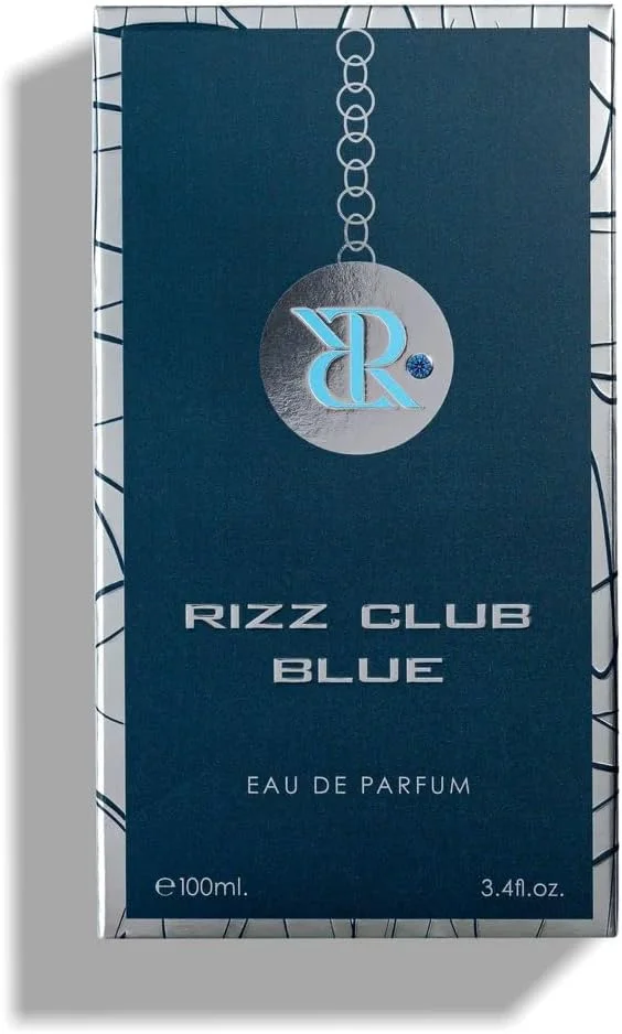 ادکلن مردانه شیخ سعید مدل RIZZ Club Blue حجم 100 میلی لیتر - رایحه ای ماندگار و پیچیده با رایحه های کندر، نعناع هندی، وتیور و سدر