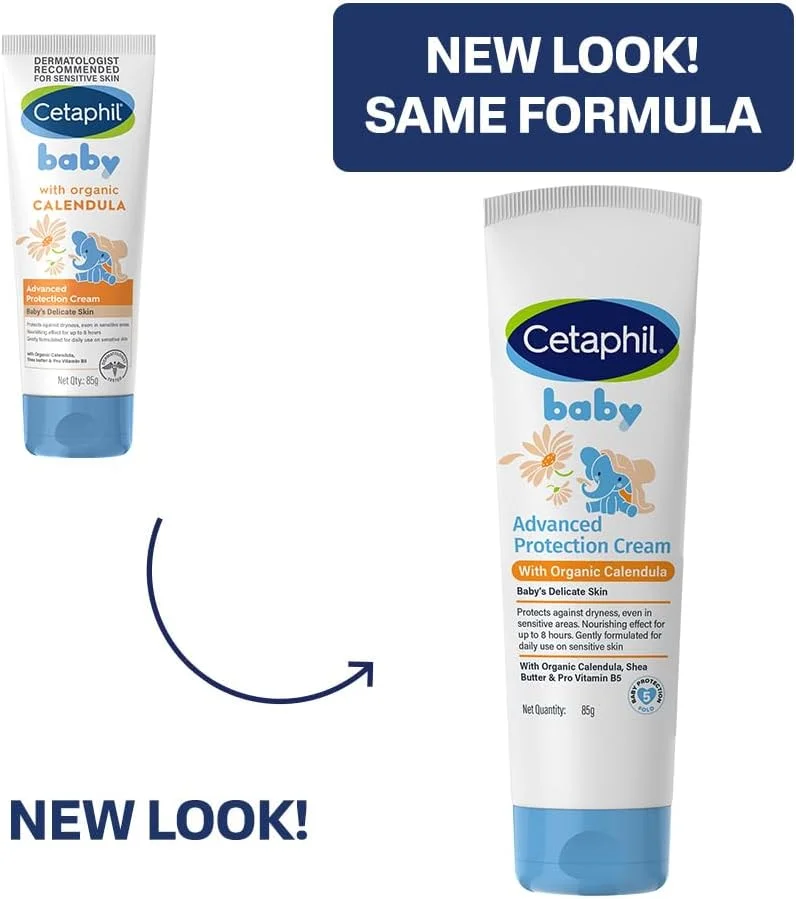 کرم مرطوب کننده پیشرفته و ملایم کودک سیتافیل برای صورت و بدن با کالاندولا ارگانیک 85 گرمی (بسته بندی محصول ممکن است متفاوت باشد)