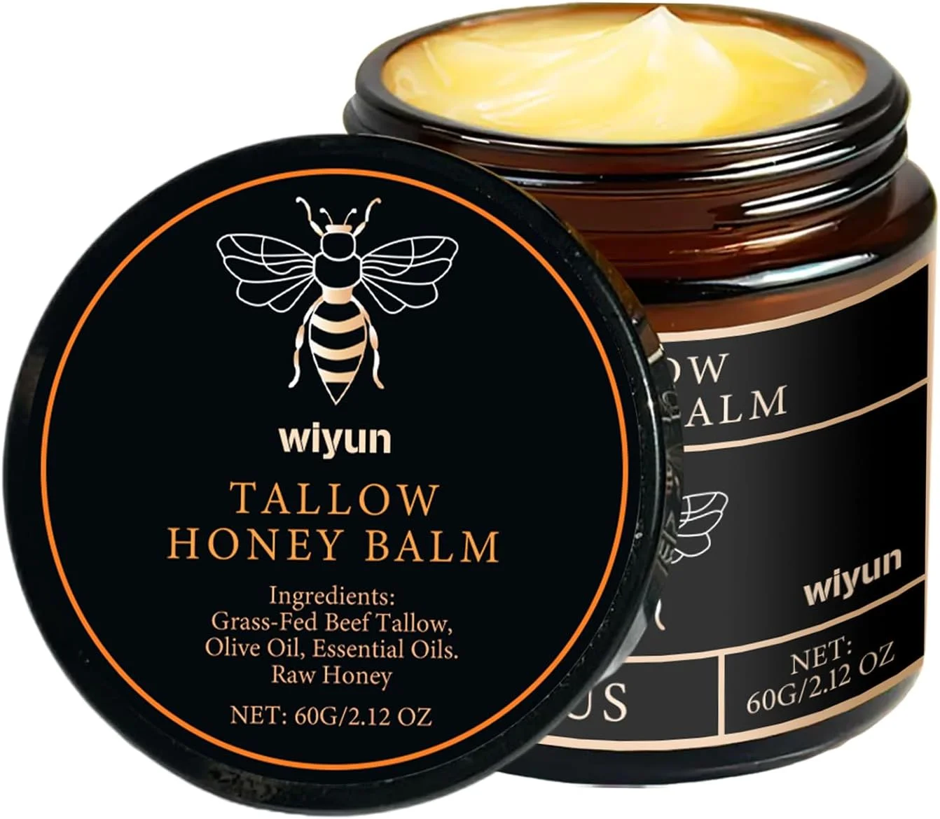 کرم مرطوب کننده روغن حیوانی و عسل، بالم مغذی روغن حیوانی و عسل برای آبرسانی عمیق، استحکام و نرمی پوست - 60 گرم کرم مرطوب کننده روغن حیوانی و عسل، بالم مغذی روغن حیوانی و عسل برای آبرسانی عمیق، استحکام و نرمی پوست - 60 گرم