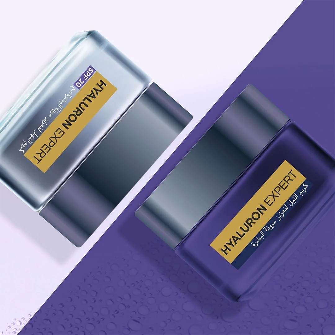 ماسک کرم شب آبرسان و حجم دهنده هیالورون اکسپرت لورال پاریس 50 میلی لیتر