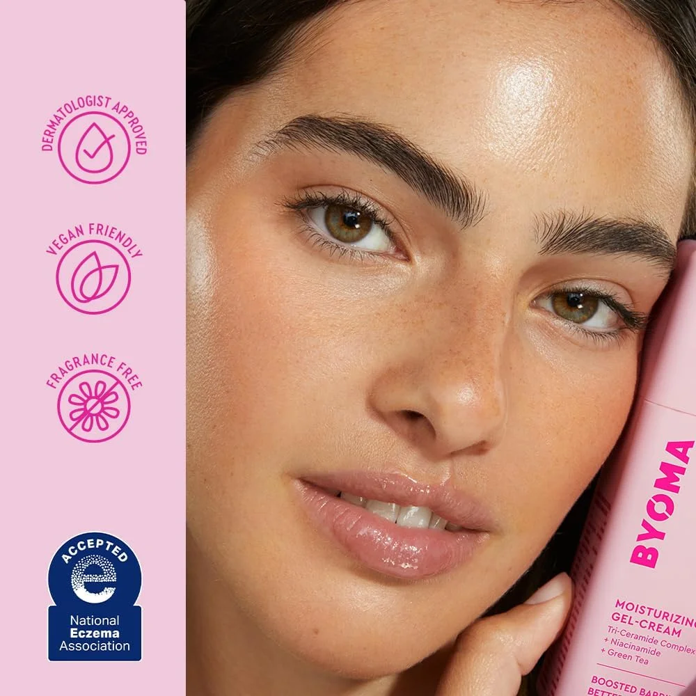 کرم ژل مرطوب کننده بایوما - کرم ترمیم کننده سد دفاعی پوست/ لوسیون ژل صورت حاوی نیاسینامید و چای سبز - مرطوب کننده سرامید صورت برای پوست خشک - فاقد الکل، فاقد چربی - 50 میلی لیتر