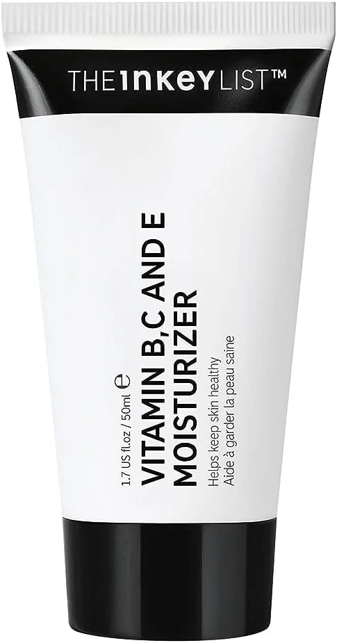 مرطوب کننده ویتامین B، C و E اینکی لیست 50 میلی لیتر، کرم مرطوب کننده سبک صورت، مراقبت از پوست صبح/شب، مناسب برای انواع پوست