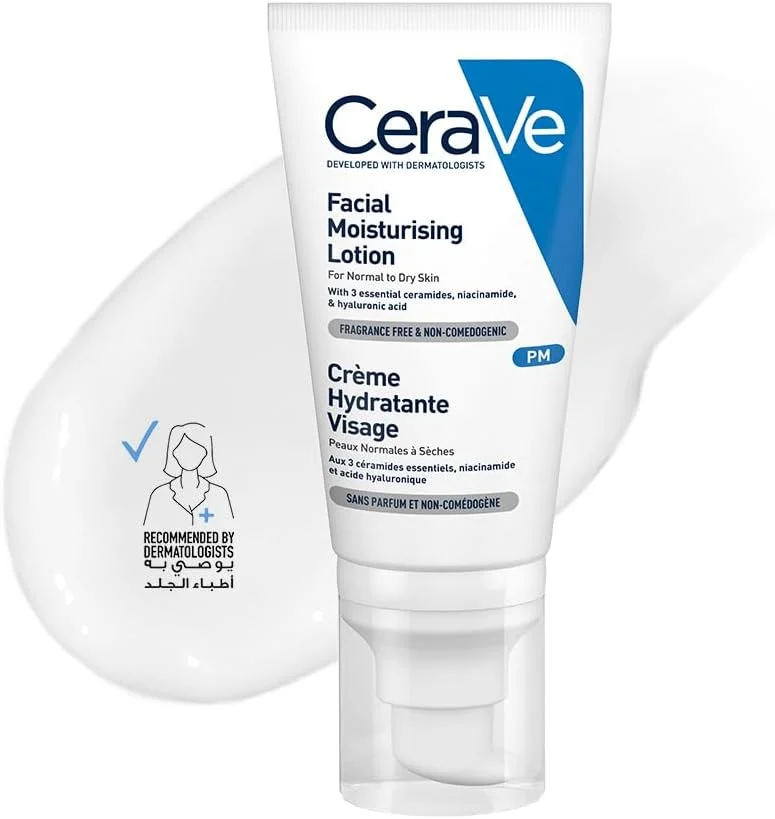 لوسیون مرطوب کننده صورت شب سراوی PM حاوی هیالورونیک اسید 52 میلی لیتر