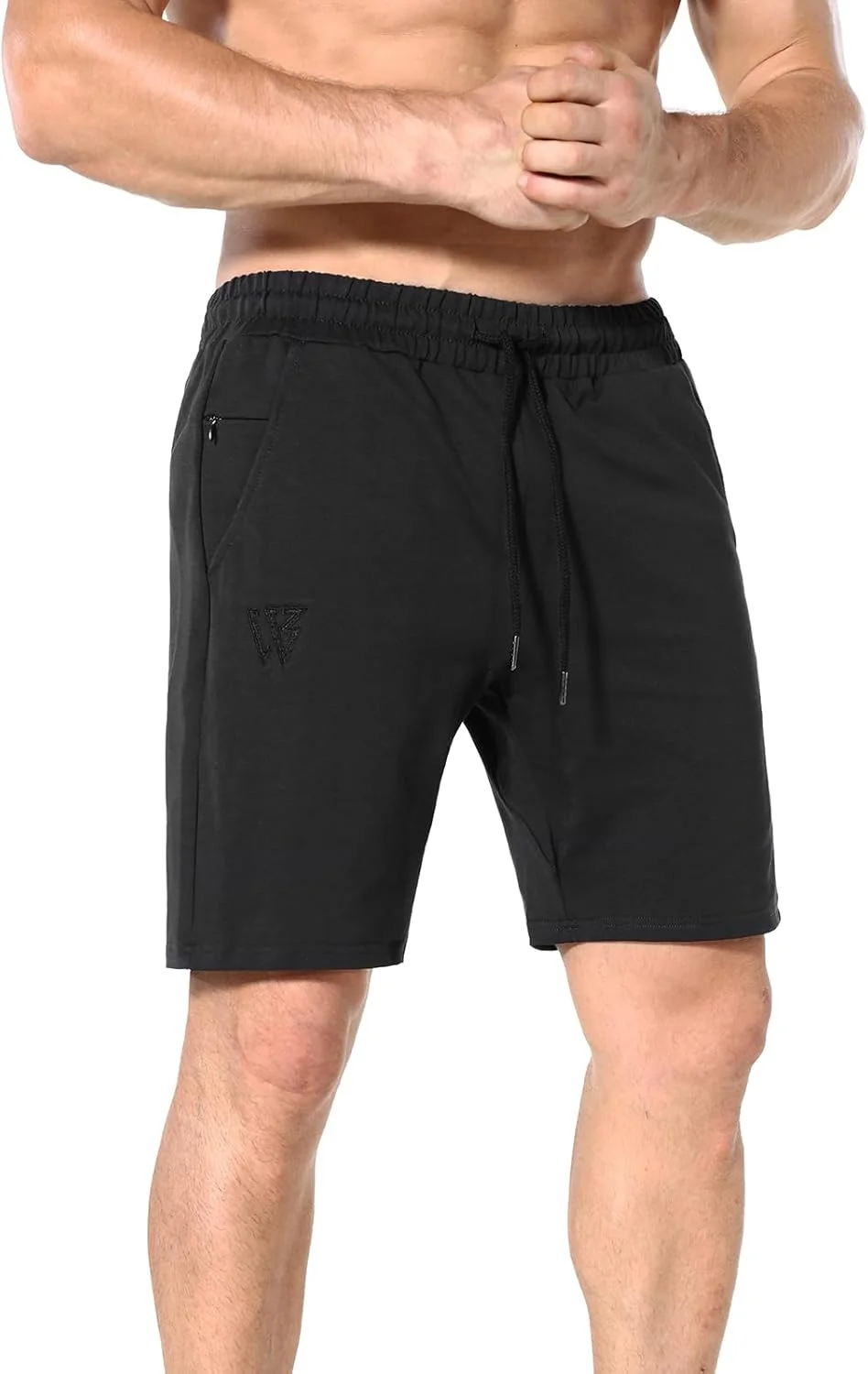 شلوارک ورزشی مردانه زیپ دار ZENWILL، شلوارک ورزشی تمرینی و دویدن مردانه با جیب های زیپ دار