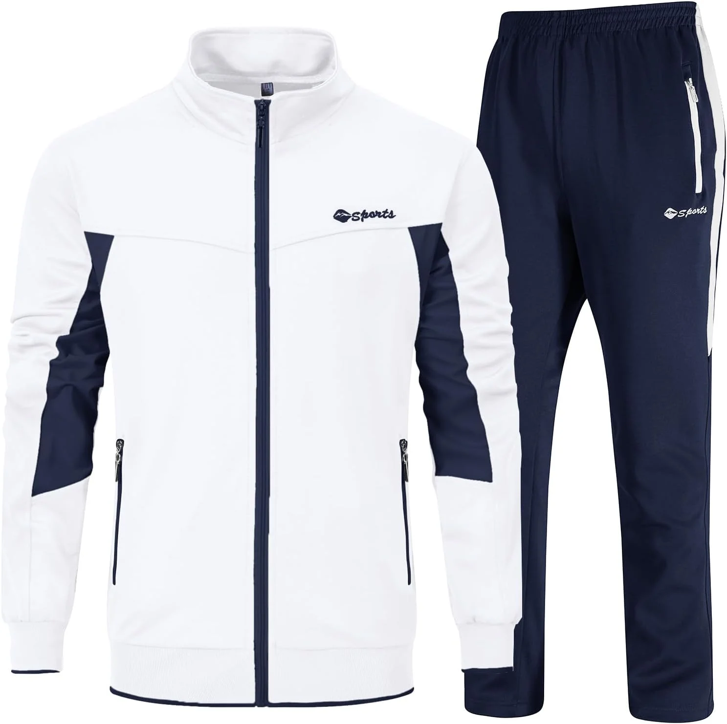 YSENTO ست لباس ورزشی مردانه با زیپ کامل