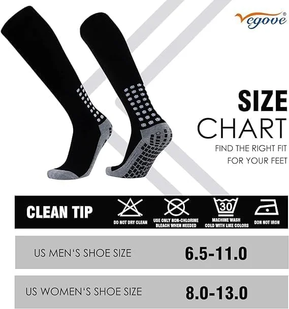 جوراب ورزشی مردانه ساق بلند، ضد لغزش، مناسب فوتبال و بسکتبال - 6 جفت