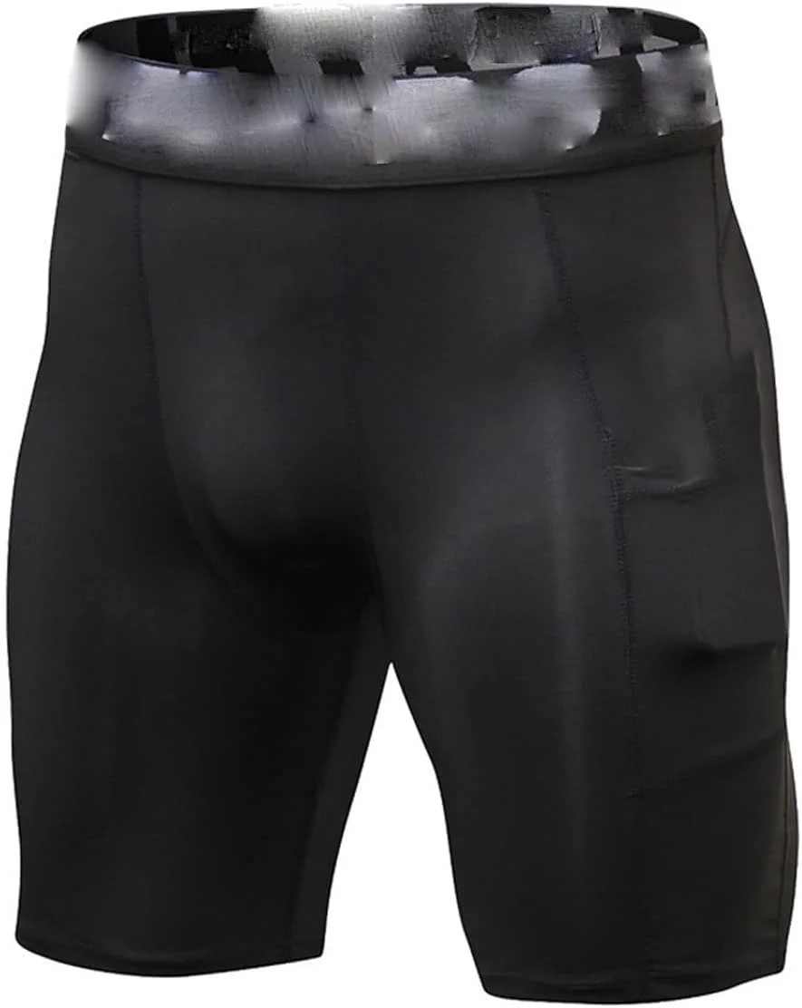 شلوارک مردانه ورزشی فشرده با جیب امن، شلوارک و شلوار تنگ ورزشی شلوارک مردانه ورزشی فشرده با جیب امن، شلوارک و شلوار تنگ ورزشی