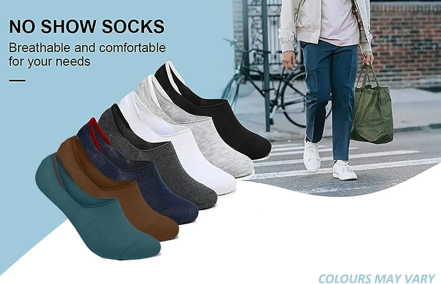 جوراب کالج مردانه و زنانه XJARVIS ضد لغزش، ساق کوتاه، پنبه شانه شده مناسب ورزش، دویدن و پیاده روی، بسته 3 عددی چند رنگ (سایز آزاد)