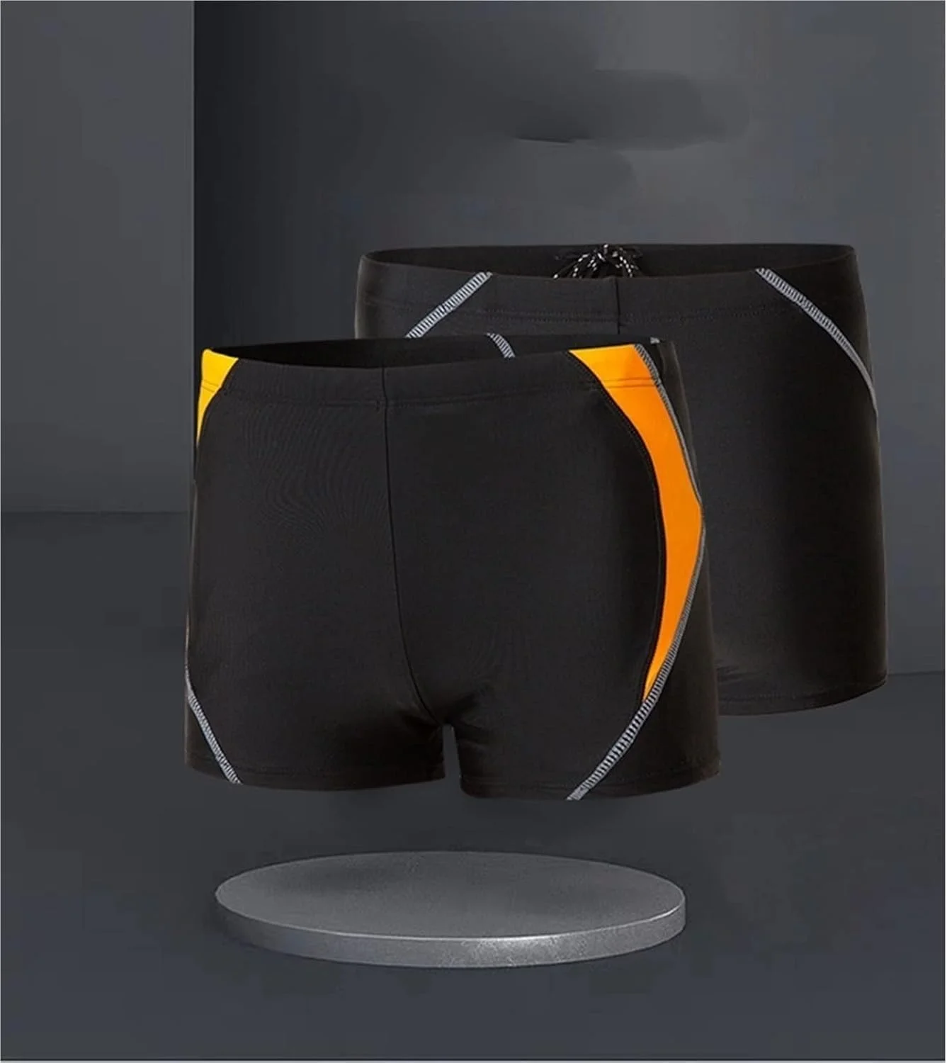 شلوارک مردانه ورزشی، شلوارک بدنسازی مردانه، فیتنس اسپندکس، تمرینات ورزشی، کمر کشی الاستیک چاپی، جذب و باریک (XL)