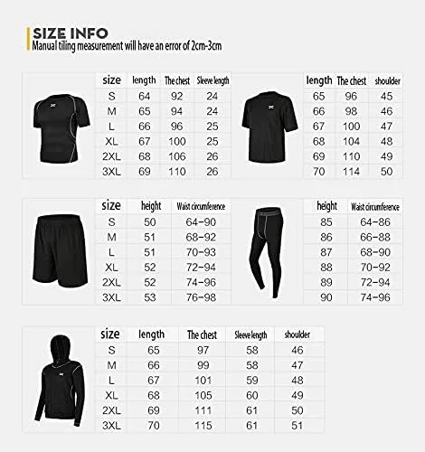 ست لباس ورزشی مردانه، مناسب باشگاه، دویدن، لباس ورزشی، ست 5 تکه فشرده سازی