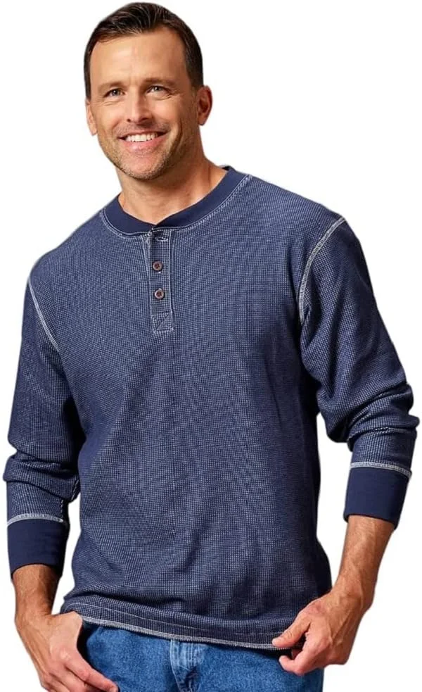 بلوز آستین بلند مردانه بافت وافل ورانگلر آتنتیکس