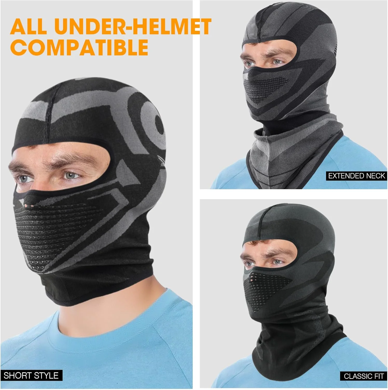 کلاه بالاکلاوا زمستانی WTACTFUL مناسب اسکی و ورزش های فضای باز، موتورسواری، رانندگی، اسنوبورد، ضد باد و گرم، مناسب آقایان و بانوان