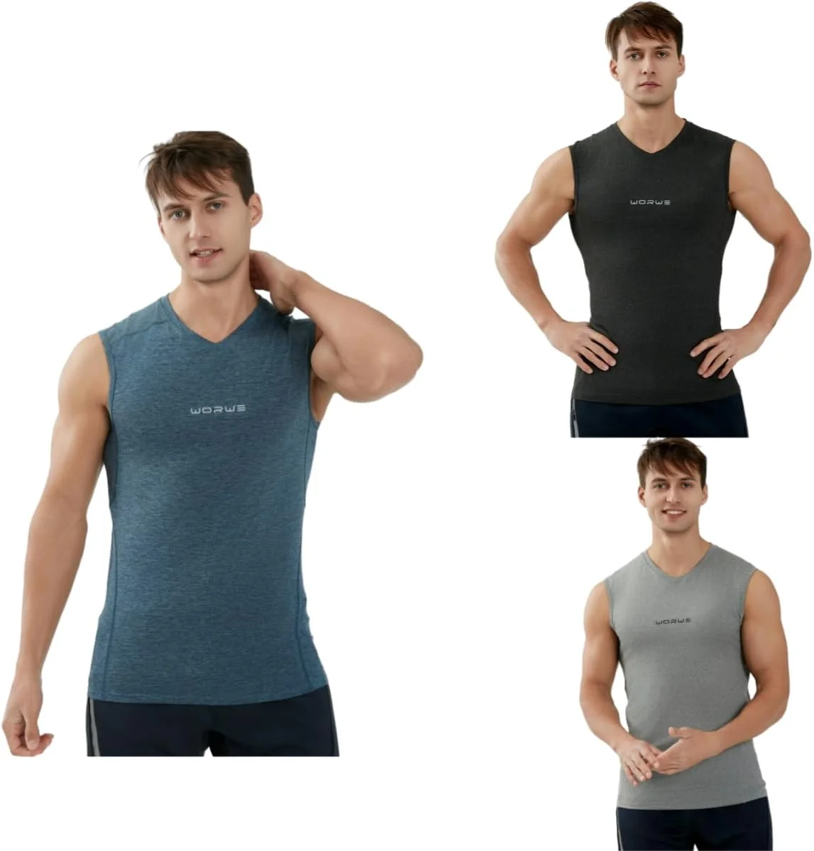 تیشرت آستینحلقهای مردانه فشاری، یقه هفت، مناسب ورزش، مد روز، خشکشونده سریع، تنفسپذیر، تاپ بدون بند یقه هفت تیشرت آستینحلقهای مردانه فشاری، یقه هفت، مناسب ورزش، مد روز، خشکشونده سریع، تنفسپذیر، تاپ بدون بند یقه هفت