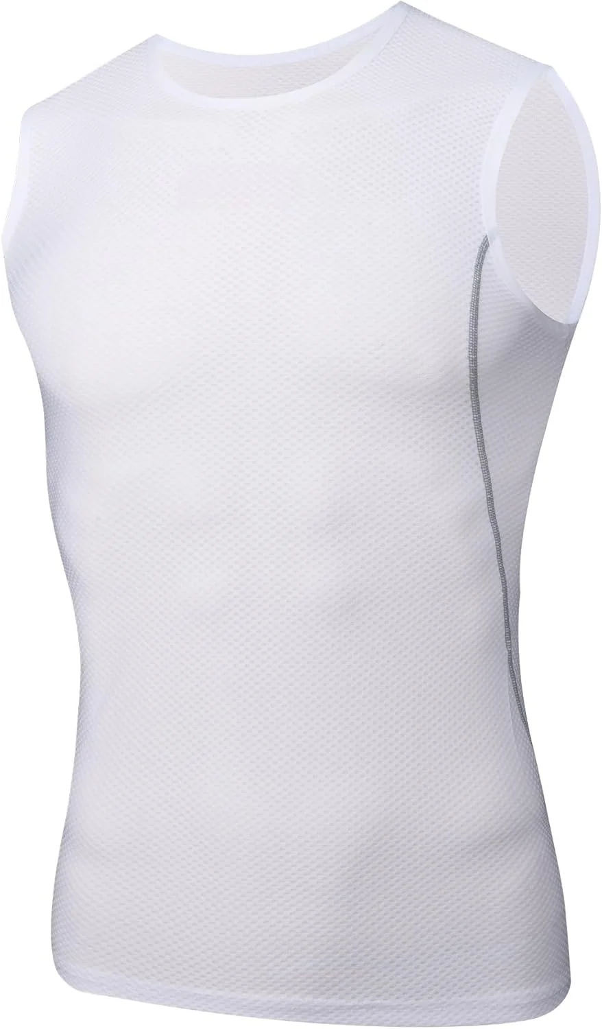 تاپ ورزشی مردانه سفید، تنفس پذیر، آستین حلقه ای، مناسب دویدن و ورزش تاپ ورزشی مردانه سفید، تنفس پذیر، آستین حلقه ای، مناسب دویدن و ورزش