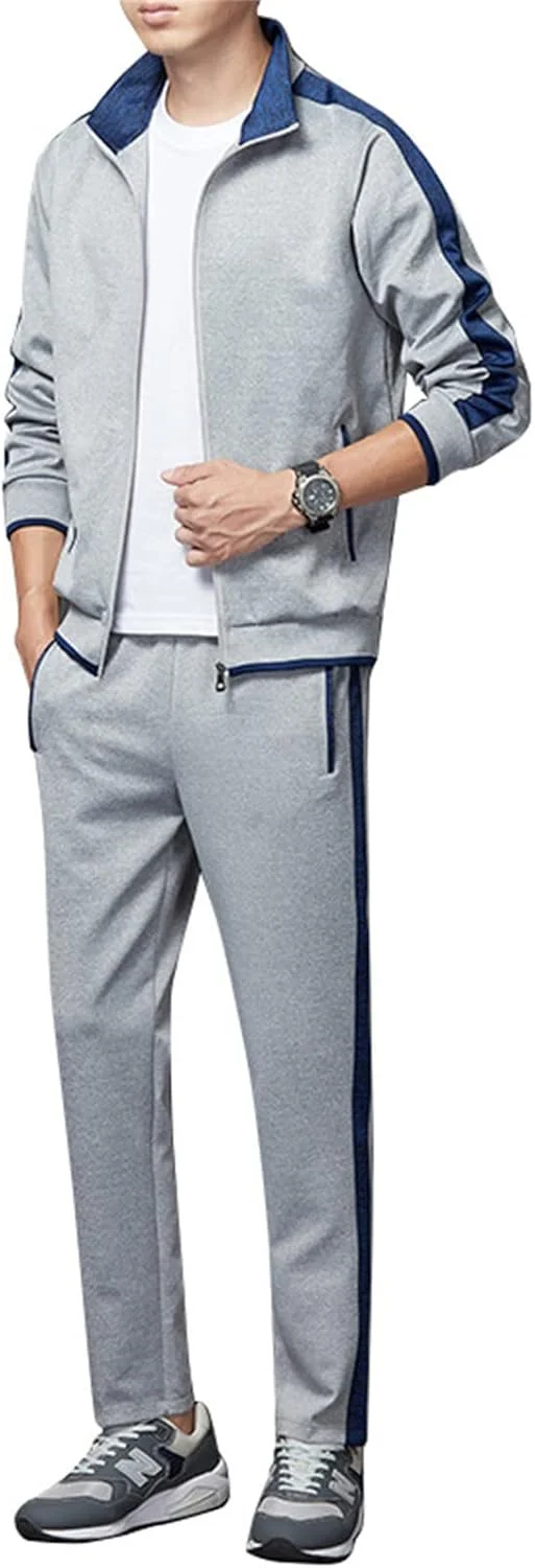 ست ورزشی مردانه بهاره و پاییزه، لباس ورزشی مردانه، ست دو تکه شامل ژاکت و شلوار، مناسب باشگاه و دویدن