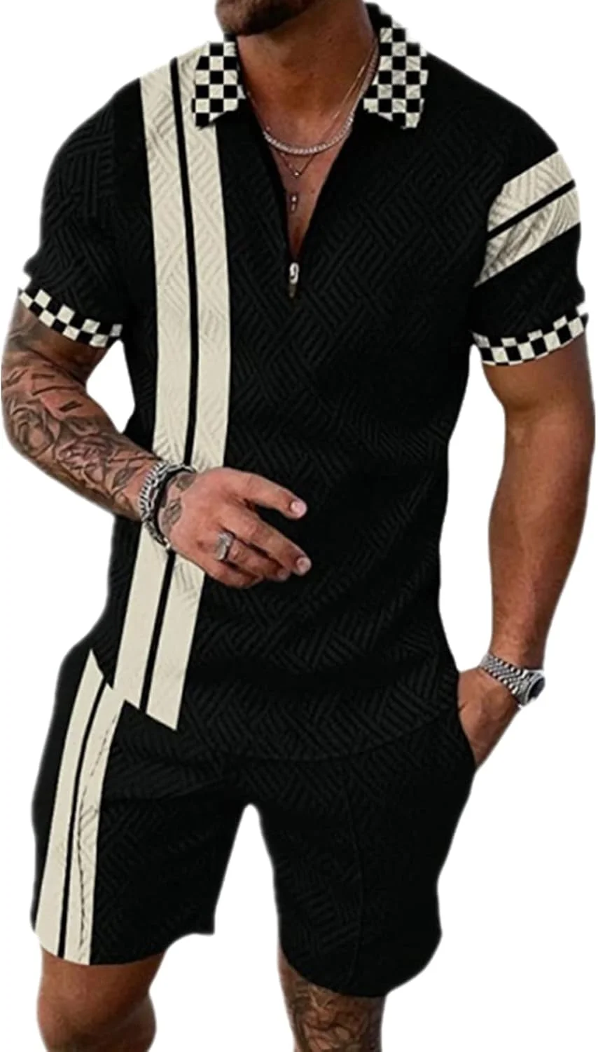 ست دو تکه مردانه تابستانی 2024، لباس ورزشی باشگاهی تابستانی، پولوشرت آستین کوتاه زیپدار و ست دو تکه. ست دو تکه مردانه تابستانی 2024، لباس ورزشی باشگاهی تابستانی، پولوشرت آستین کوتاه زیپدار و ست دو تکه.