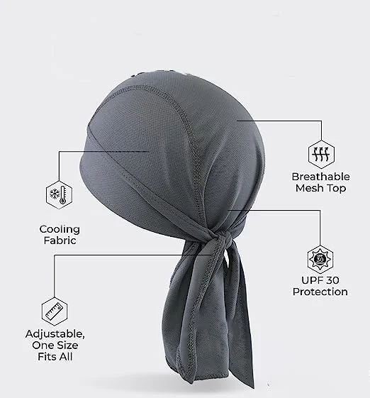 کلاه خنک کننده سر فروشگاه سفید - کلاه جمجمه ای برای مردان - روسری سر، دستمال سر، هدبند، کلاه بافتنی برای موتور سیکلت، دوچرخه سواری، ورزش