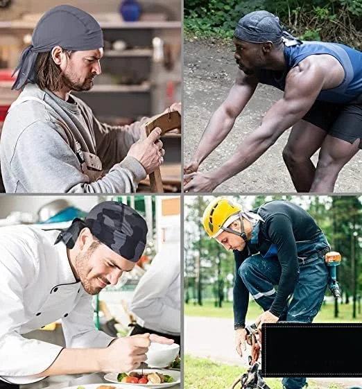 کلاه خنک کننده سر فروشگاه سفید - کلاه جمجمه ای برای مردان - روسری سر، دستمال سر، هدبند، کلاه بافتنی برای موتور سیکلت، دوچرخه سواری، ورزش