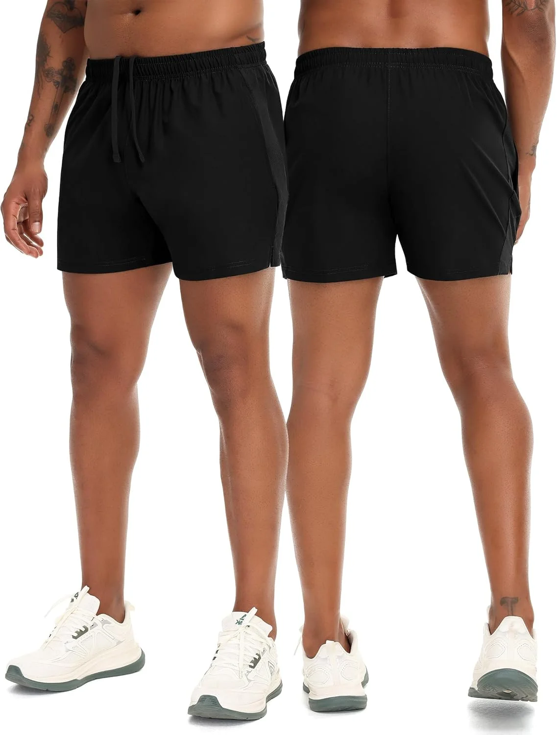 شورت ورزشی مردانه VPOS، بسته 2 عددی، قد 5/7 اینچ، شورت ورزشی مردانه سبک وزن با قابلیت خشک شدن سریع مناسب باشگاه و دویدن