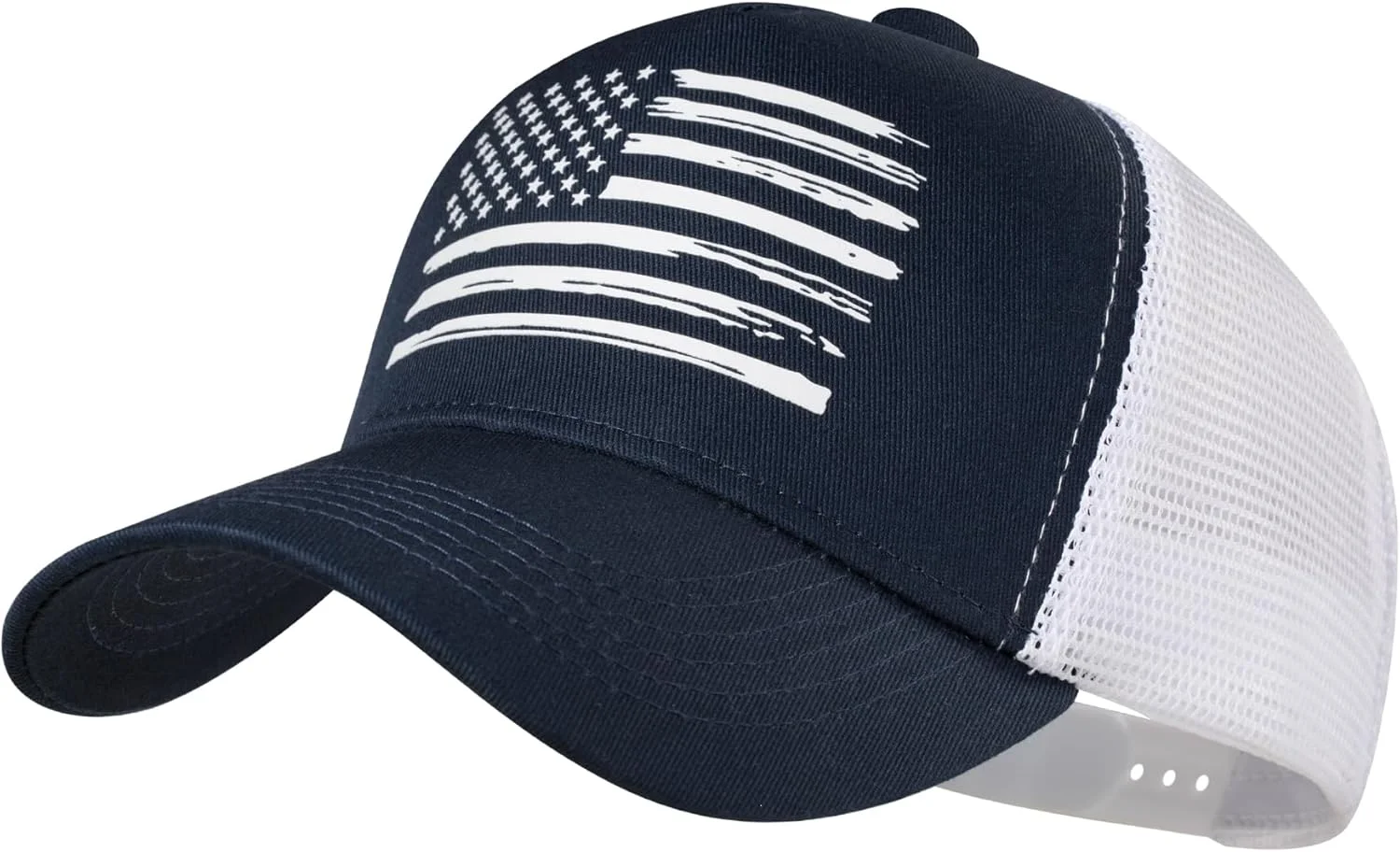 کلاه بیسبالی VIONLAN با طرح پرچم آمریکا، کلاه نقاب دار مناسب مردان و زنان، لوگوی برجسته سه بعدی، قابل تنظیم، کلاه توری پشتی کلاه بیسبالی VIONLAN با طرح پرچم آمریکا، کلاه نقاب دار مناسب مردان و زنان، لوگوی برجسته سه بعدی، قابل تنظیم، کلاه توری پشتی