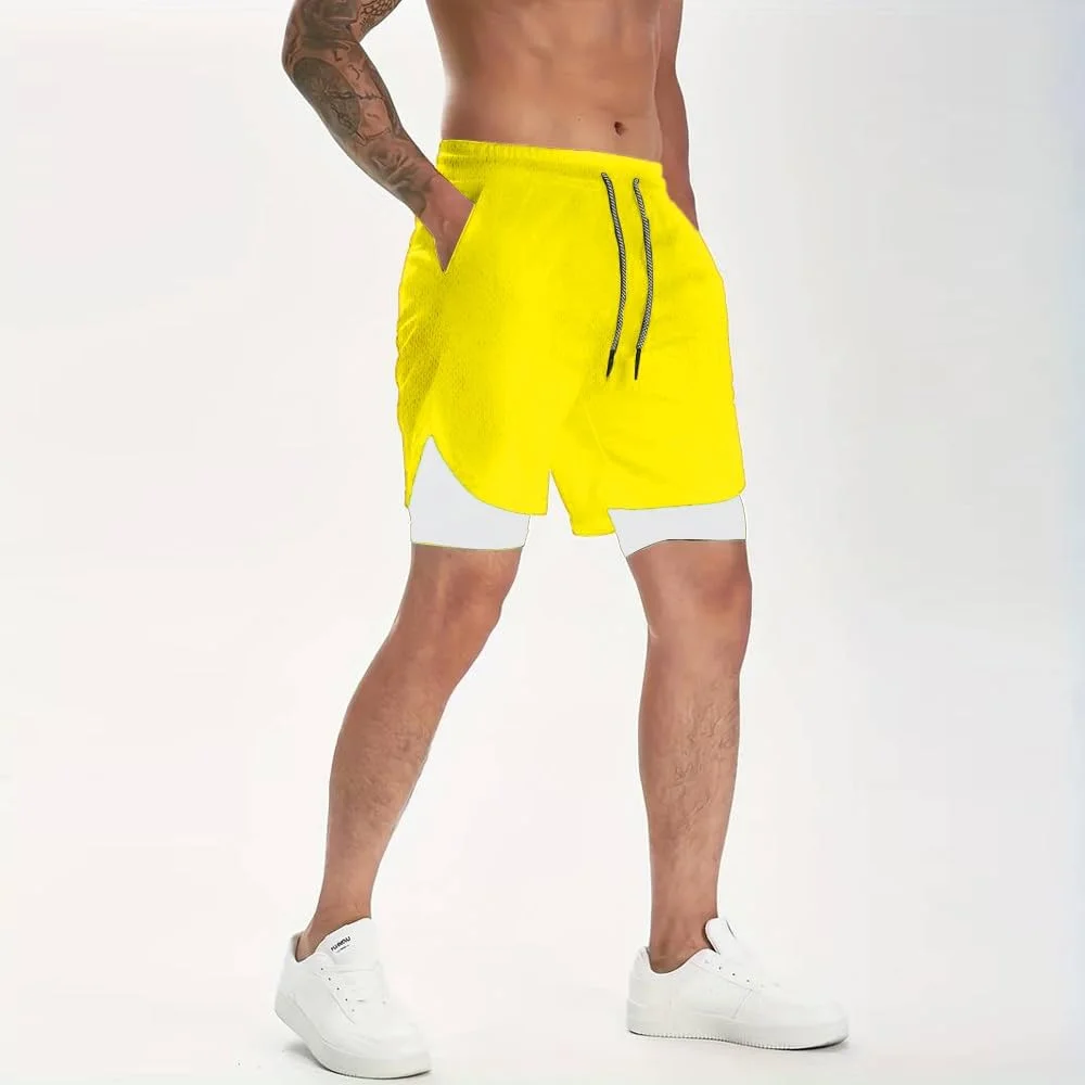 شورت ورزشی مردانه VITION، شورت ورزشی مردانه مناسب دویدن، شورت ورزشی مردانه بند دار، شورت ورزشی دو لایه گشاد با 4 جیب شورت ورزشی مردانه VITION، شورت ورزشی مردانه مناسب دویدن، شورت ورزشی مردانه بند دار، شورت ورزشی دو لایه گشاد با 4 جیب