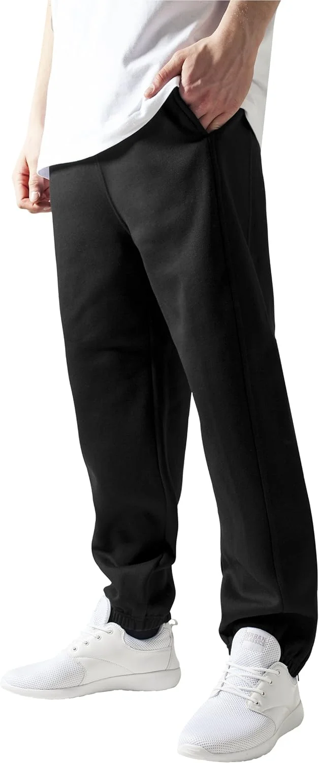 شلوار ورزشی مردانه Urban Classics مدل TB014B، شلوار جاگر بند دار، شلوار ورزشی با کمر کشی، شلوار گرمکن با مچ زیپ دار کشی، فیت آزاد (تک عددی)