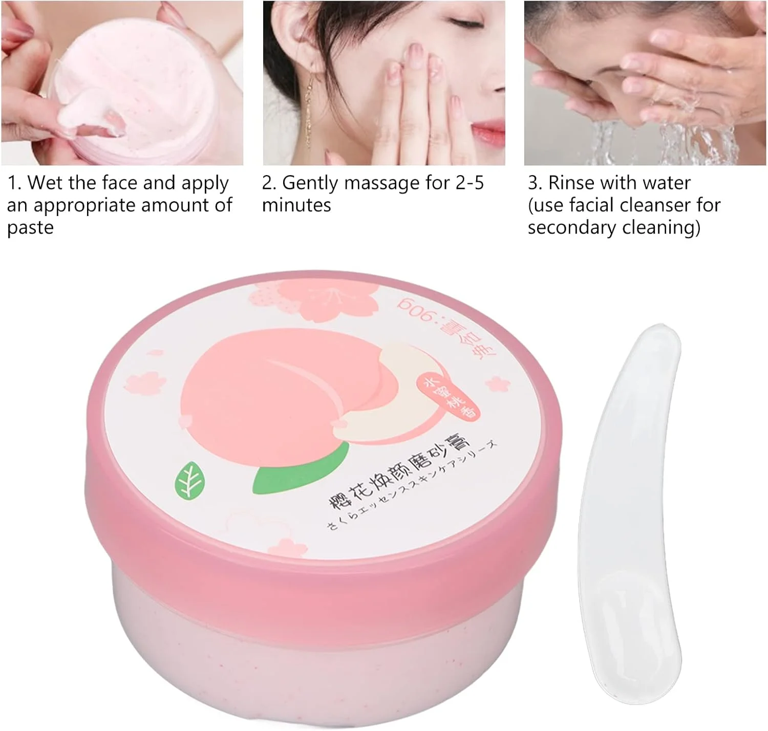 کرم لایه بردار مرطوب کننده صورت، پاک کننده عمیق با رایحه هلو، مناسب برای استفاده روزانه بانوان