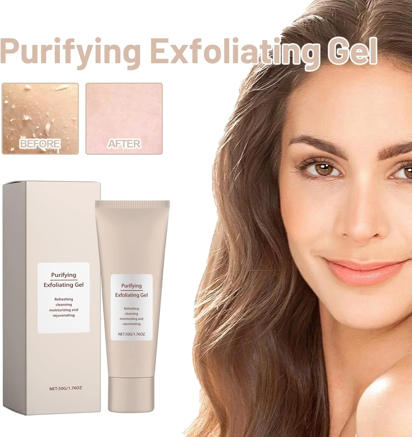 ژل لایه بردار و پاک کننده Quarxery - ژل لایه بردار Quarxery، کرم Quarxery، ژل Quarxery، ژل اسکراب لایه بردار صورت و بدن مناسب برای انواع پوست (1 عدد)