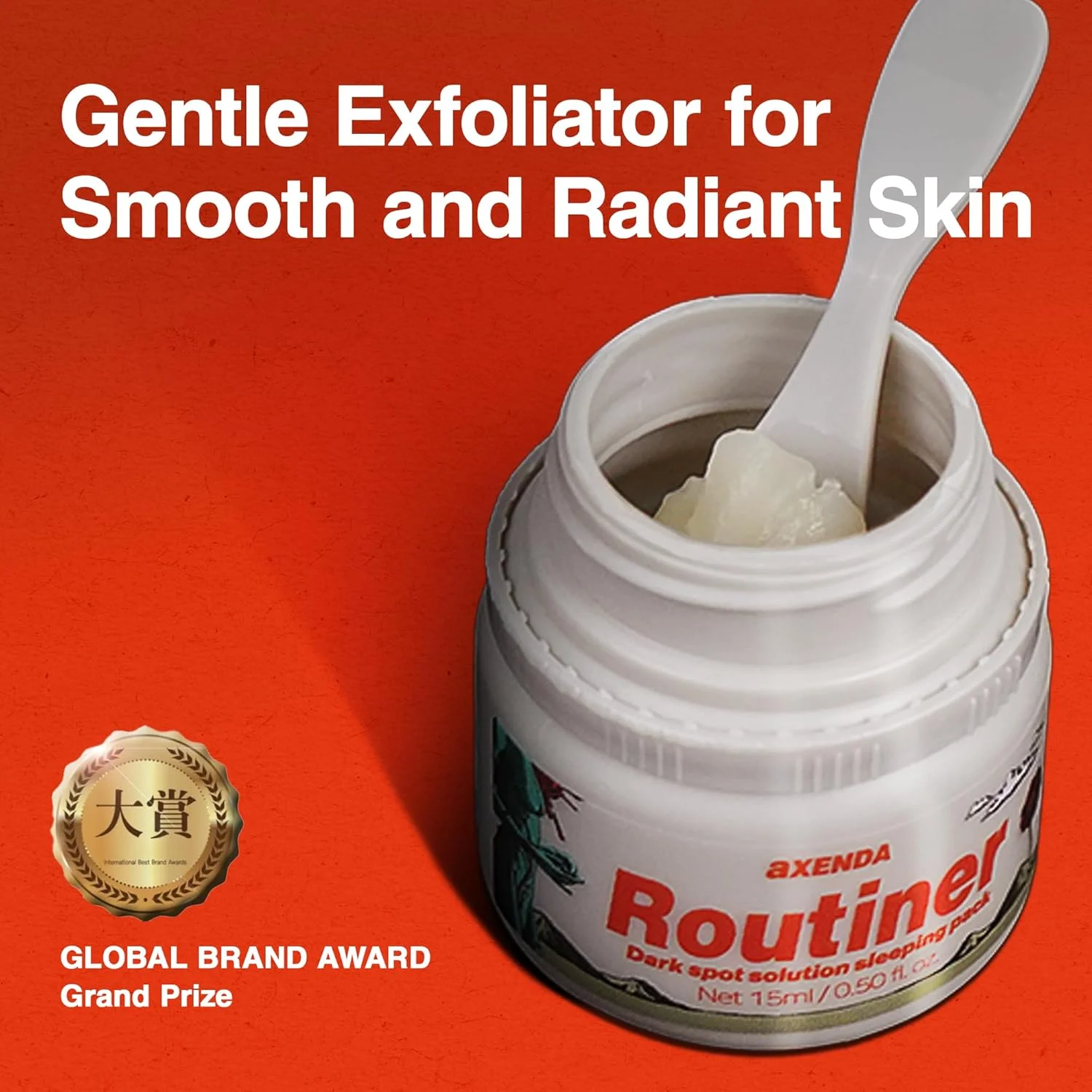 روتينر اکسندا، لایه بردار ملایم شبانه، مناسب پوست کدر، لک دار، جوش سرسیاه، آکنه و پوست حساس، مراقبت از پوست کره ای، AHA، BHA، PHA، 75 میلی لیتر