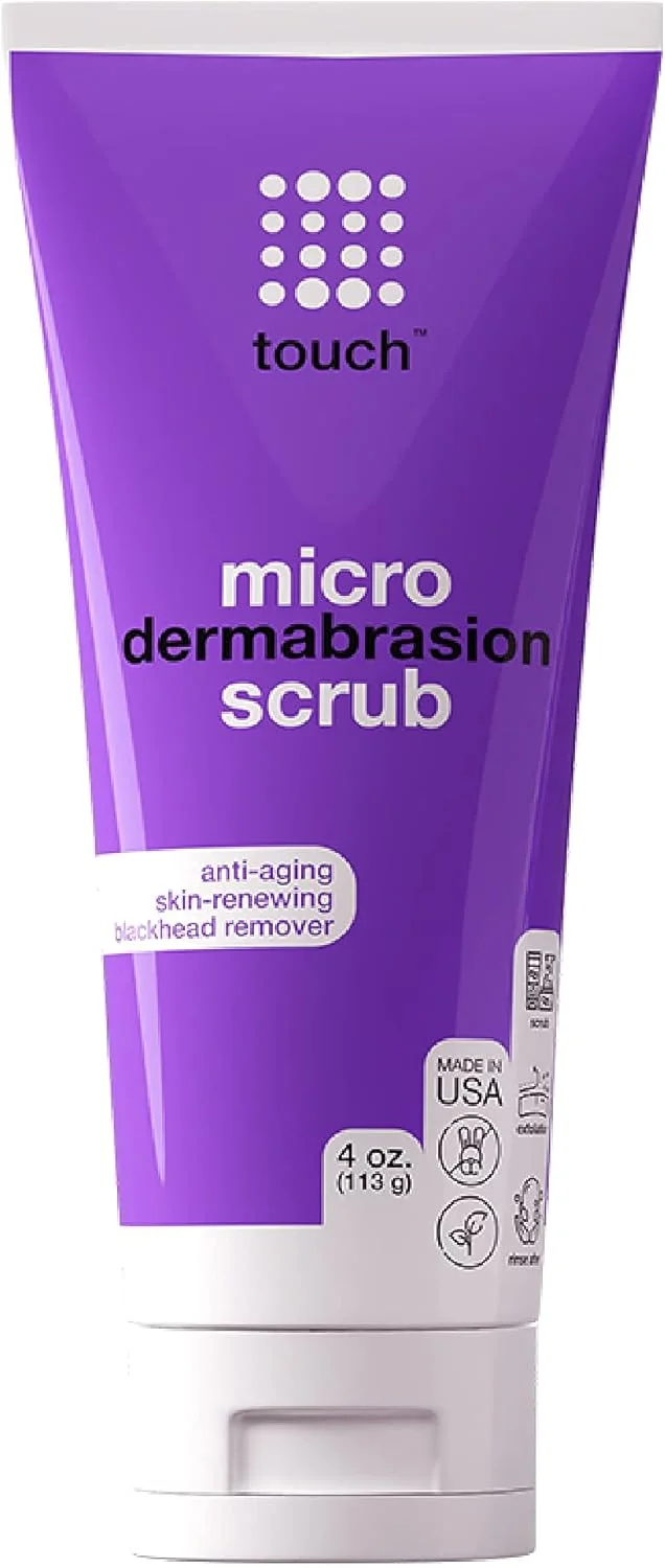 اسکراب میکرودرم ابریژن صورت و لایه بردار صورت - کرم لایه بردار صورت با کریستال های مشابه مورد استفاده متخصصین پوست - سایز بزرگ 113 گرم - بهترین برای ضد پیری، جای جوش، تیرگی، چروک و منافذ